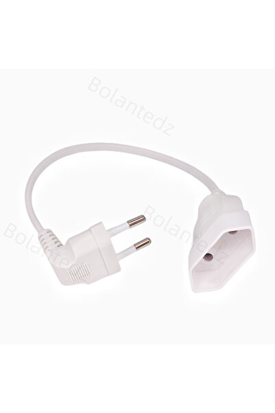 Choice كابل تمديد طاقة الاتحاد الأوروبي أبيض بطول 30 سم، سلك تمديد طاقة تيار ...