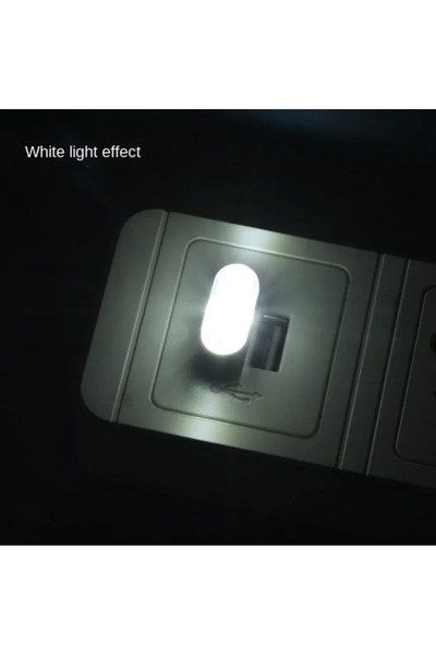 Choice ضوء محيطي LED صغير بمنفذ USB أبيض، مصباح نيون داخلي للسيارة، إضاءة طوا...