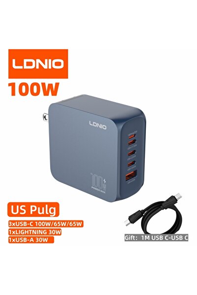 Choice4 100W US Plug LDNIO Gan 100W Fast Charge Charger Type-C 65W 45W UK EU ...
