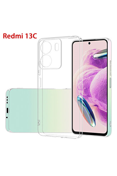Choice جراب شفاف لهاتف Redmi 13C، جراب شفاف رفيع ناعم من مادة TPU، جراب شفاف ...