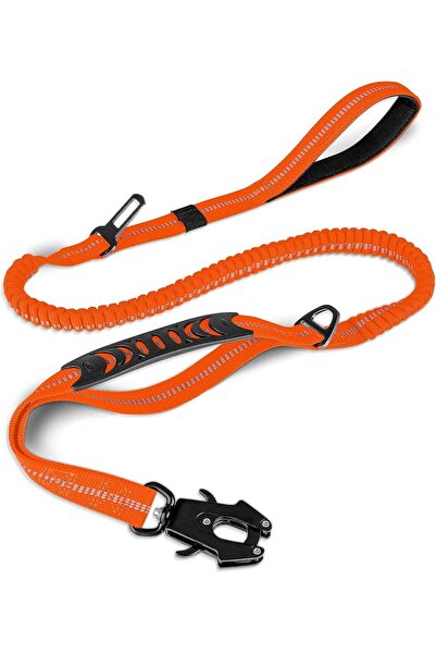 Choice Orange Tactical Dog Leash Heavy Duty, 4-6FT Shock Absorbing Bungee Lea...