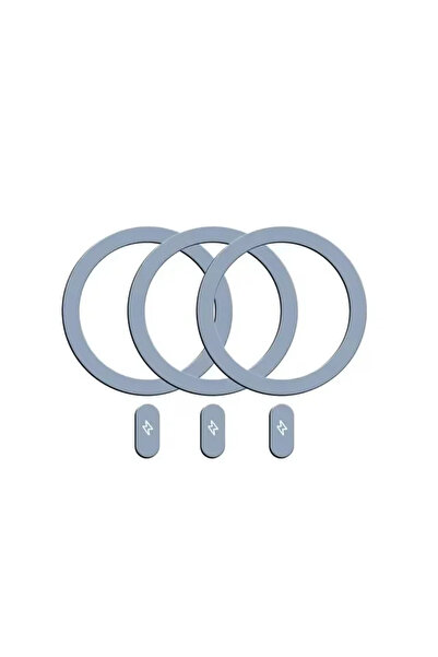 Choice4 3 حلقات معدنية مغناطيسية زرقاء لشاحن ماج سيف اللاسلكي، ملصق من صفيحة ...