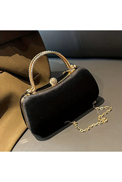 Choice قطعة واحدة - حقيبة يد سوداء جديدة أنيقة بسلسلة وحقيبة حفلات وحقيبة كتف...