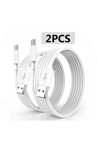 Choice 1 متر أبيض، قطعتان، 1-3 قطع كابل USB A إلى كابل Type C، سلك شحن سريع 3...