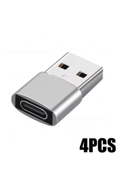 Choice محول OTG من 4 قطع فضية من USB إلى Type C من USB USB-C ذكر إلى Micro US...