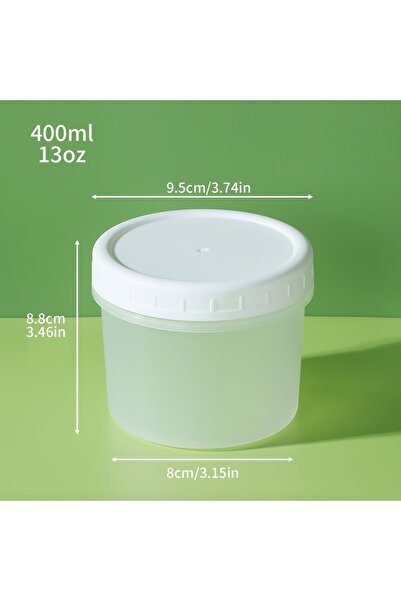 Choice أبيض - 400 مل - 5 قطع 160 مل / 400 مل برطمانات بودنغ الزبادي مع أغطية،...