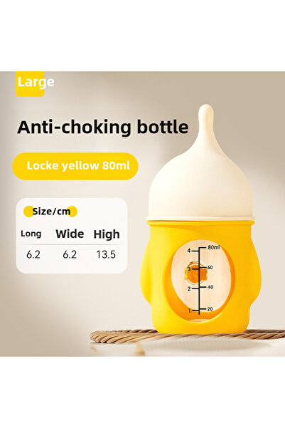 Choice 80ml Yellow New pet milk bottle cat dog bionic anti-choking newborn puppy cat silicone bottle drinki