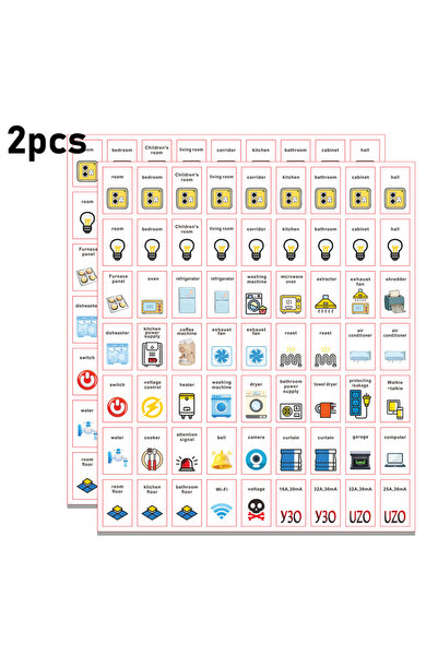 Choice 2pcs Label Stickers for Electric Meter Boards, Switch Label Sticker Se...