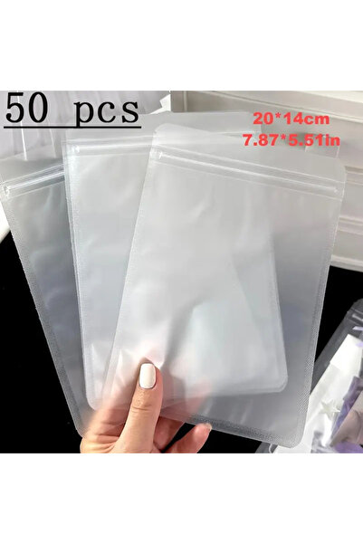 Choice Large Size 50 pcs 10/50 Pcs Frosted Self Sealing Bag Matte Bone Bag Transparent Food Packaging Bag C