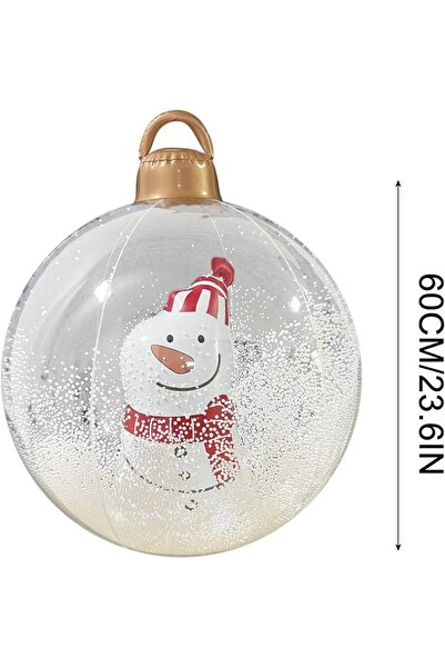 Choice ب 60 سم كرة عيد الميلاد العملاقة الشفافة القابلة للنفخ زينة عيد الميلا...