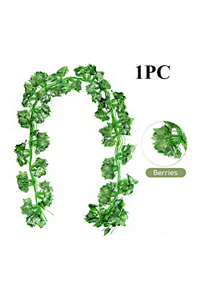 Choice 2.2 متر - قطعة واحدة من نبات اللبلاب الاصطناعي الأخضر مع إكليل من الحر...