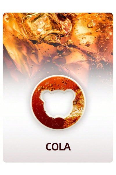 Choice حلقات كولا متعددة النكهات بنكهة الفواكه، قطعة واحدة لأكواب الماء، حلقات بنكهة على شكل دب صغير للمياه