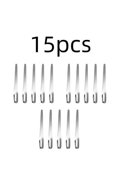 Choice Style A-15pcs Tea Spoon Stainless Steel Flat Espresso Dessert Small Coffee Scoop Mixer Stirring Bar