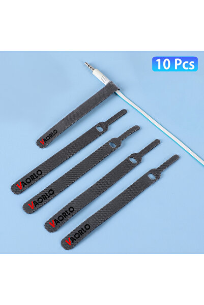 Choice 10PCS VAORLO Releasable Cable Organizer Ties Mouse Earphones Wire Management Nylon Cables Ties Reusa