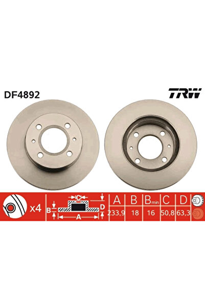 TRW Disc Frana Hyundai Atos