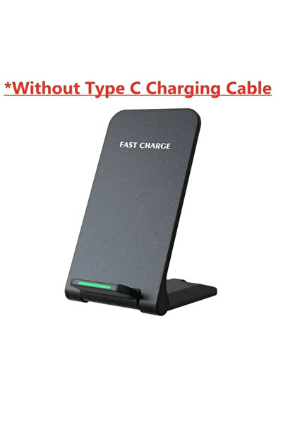 Vikefon شاحن لاسلكي أسود 65 وات مع حامل شحن سريع للهواتف والسماعات والآيفون 16
