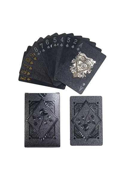 Choice Black Rose Matte Black Pink Poker Deck, Waterproof Plastic Playing Cards, Texas Hold'em Collection,