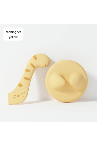Choice ملعقة صفراء وغطاء متعدد الوظائف لإطعام الحيوانات الأليفة مع غطاء محكم ...