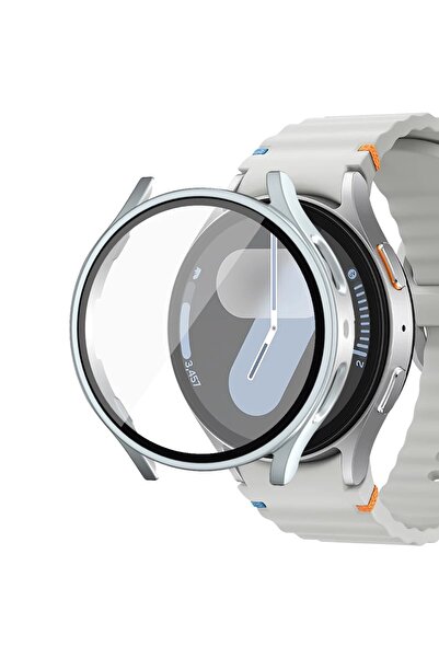 Choice جراب واقي شاشة فضي لساعة Galaxy Watch 7 44 مم لساعة Samsung Galaxy Wat...