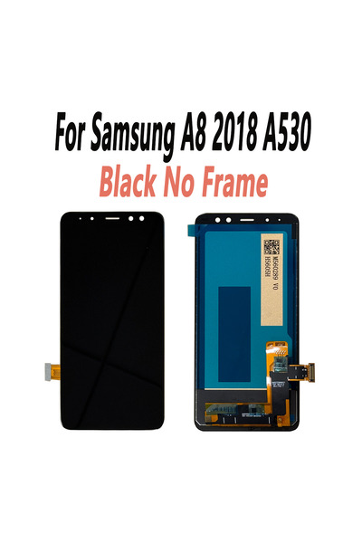 Choice شاشة TFT سوداء بدون إطار لهاتف A8 2018 A530 LCD مع مجموعة محول رقمي لش...