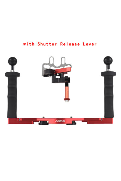 Choice قوس 1 Andoer مقبض مزدوج لكاميرا الغوص مثبت تحت الماء غطاء كاميرا الغوص...