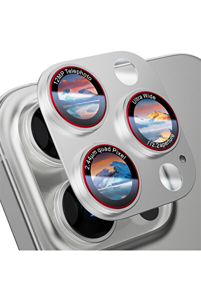 Choice For 16Pro 16ProMax Silver Optik Pro Camera Lens Protector for IPhone 16 15 14 Pro Max Plus 16Pro IPh