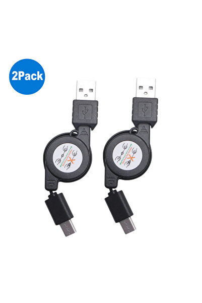 Choice كابل شحن سريع USB من النوع C أسود اللون، بطول 0.75 سم، قطعتان، قابل لل...