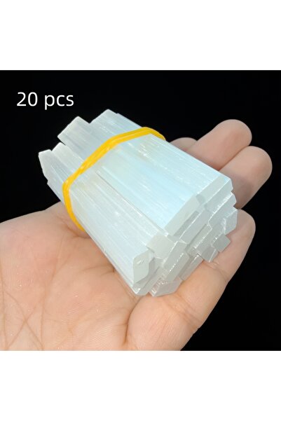 Choice 20pcs 5/10/20pcs Natural Selenite Crystal Sticks, White Quartz Wands f...