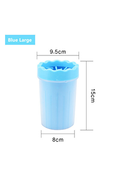 Choice7 Blue L 1Pc Pet Plastic Foot Wash Cup S L XL Large size silicone brush...