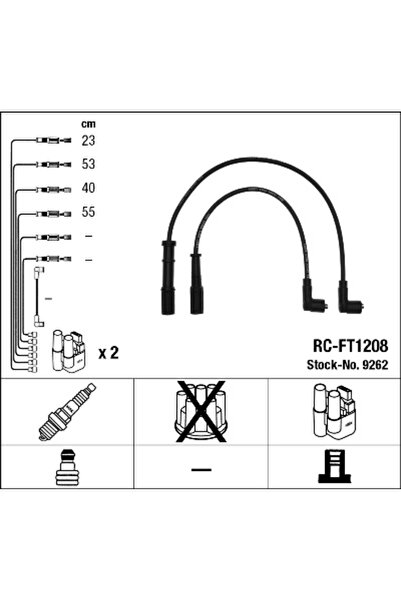 NGK Set Cablaj Aprinder Fiat Doblo Autoutilitara/Limuzina Spatioasa/Doblo Mic...