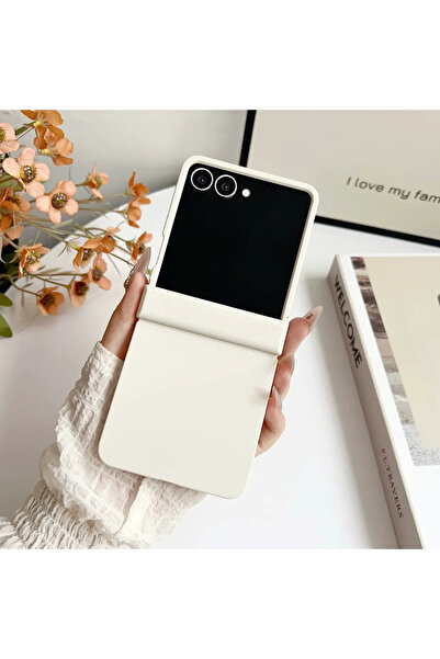 Choice جراب هاتف Galaxy Z Flip5 أبيض غير لامع بلون حلوى الدوبامين لهاتف Z Fli...