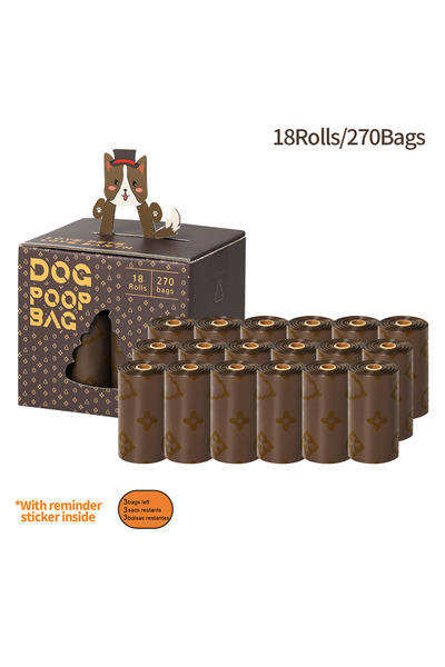 Choice4 صندوق واحد (18 قطعة) أكياس براز الكلاب السميكة الجديدة القابلة للتحلل...