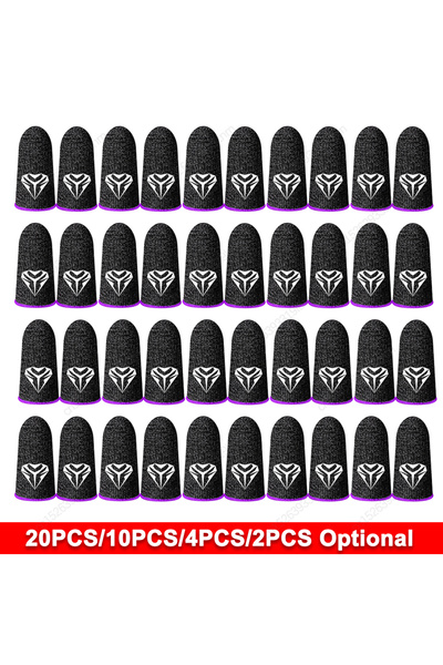 VODOOL 20 قطعة - 10 أزواج من قفازات أطراف الأصابع للألعاب، أرجوانية اللون، رف...