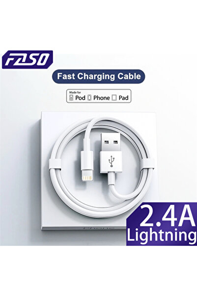 Choice كابل USB بطول 2 متر من FASO كابل شاحن USB عالي الجودة لهاتف iPhone 14 8 7 6S Plus 13 12 Pro XS Max XR SE سريع الشحن