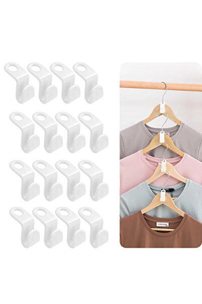 Choice 60 قطعة من خطافات تعليق خزانة الملابس البيضاء لتنظيم خزانة الملابس الب...