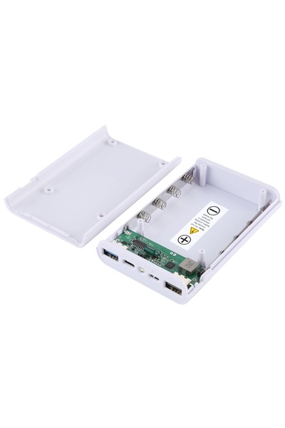 Choice صندوق شاحن باور بانك ثنائي الاتجاه من WHITE HAWEEL DIY، 4 بطاريات 1865...