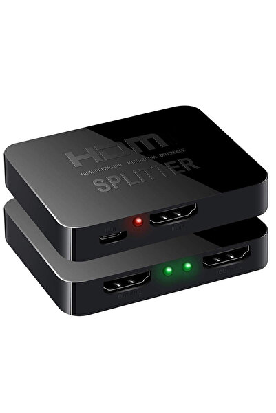 Choice مفتاح موزع فيديو 1x2 متوافق مع HDMI بدقة 4K، أسود، 1 في 2 مخرج، مكبر صوت، شاشة مزدوجة