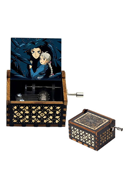 Disney 01 Howl Castle Music Box Anime Theme Music Merry Go Round of Life Wooden Hand Cranked Musical Box Ne