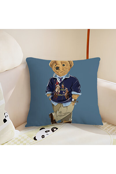 Miniso غطاء وسادة فاخر على شكل دببة بولو بي-بي، مقاس 45×45 سم (18×18 بوصة) من...