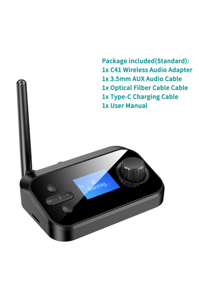Choice C41 Stardand Multi-Function Bluetooth Audio Transmitter Receiver 3.5mm AUX Optical Coaxial Stereo Wi