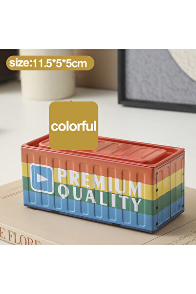 Choice Rainbow New Container Mini Iron Box Small Container Model Storage Box Creative Desktop Ornament Stor
