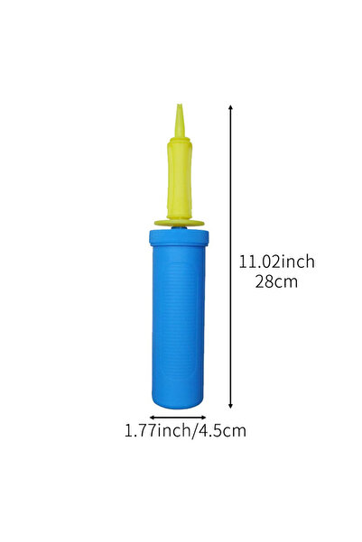 Choice 4.5 × 28 سم مضخة بالونات يدوية محمولة زرقاء أدوات بلاستيكية مضخة هواء ...