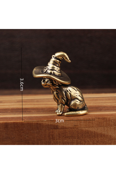 Choice تمثال صغير لطيف على شكل قطة ساحرة مصنوع من النحاس الصلب على شكل حيوان ...