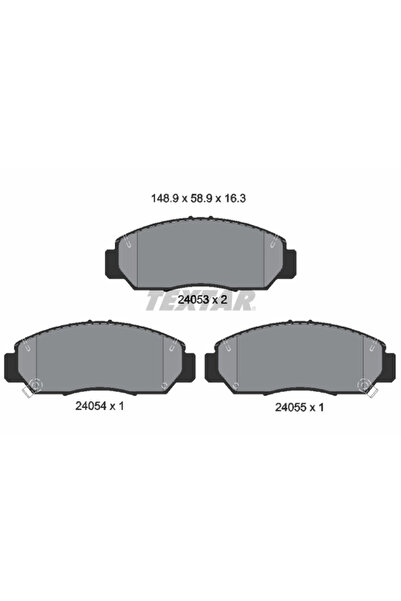 TEXTAR Set Placute Frana Frana Disc Honda Accord 7/Accord 8/Br-5