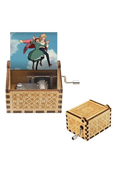 Disney 02 Howl Castle Music Box Anime Theme Music Merry Go Round of Life Wooden Hand Cranked Musical Box Ne