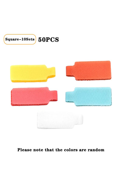 Choice مربع - 10 مجموعات من 5 إلى 200 قطعة من ملصقات الكابلات القابلة للكتابة...