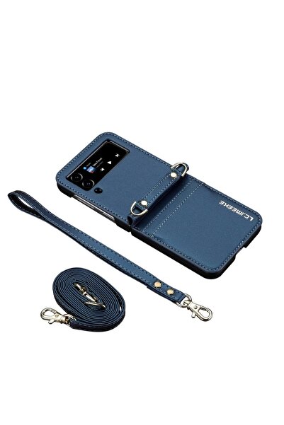 Choice For Samsung Flip 7 Blue-L1 Crossbody Cards Solt Wallet Leather Case Fo...