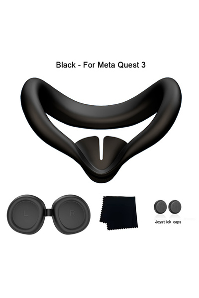 Choice لـ Quest3-BLK قناع عين مريح مضاد للتعرق وقابل للغسل مع وسادة وجه من ال...