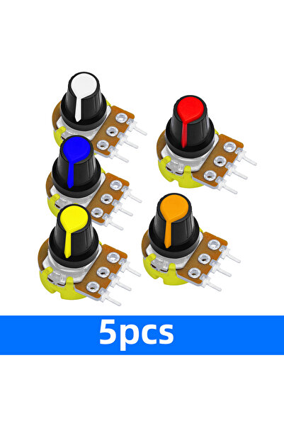 Choice6 10k with 5PCS knob 5Sets WH148 1K 5K 10K 20K 50K 100K 500K Ohm 15mm 3...