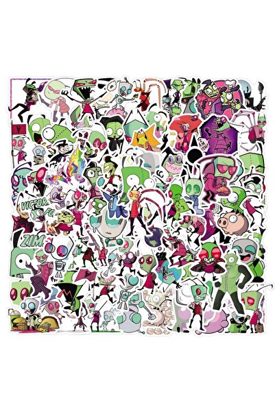 Choice ملصقات متعددة الألوان من Invader Zim، 110 قطعة، ملصقات DIY، ملصقات سكر...